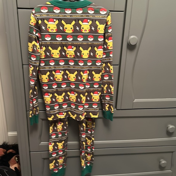 Hanna Andersson Kids Pokémon Holiday Long John Pajama Set- Size 8 - Picture 2 of 3